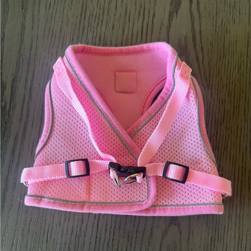Pink Dog Harness Reflective Soft Ultra Padded Mesh Dog Harness Large
